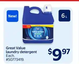 Walmart Great Value Laundry Detergent offer