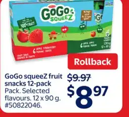 Walmart GoGo squeeZ fruit snacks 12-pack offer