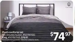 Walmart Plush comforter set offer