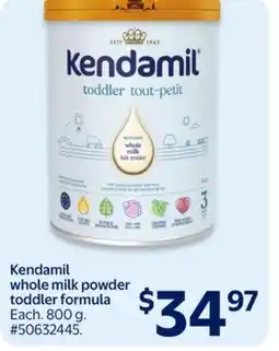 Walmart Kendamil whole milk powder toddler formula offer