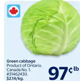 Walmart Green cabbage offer