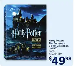 Walmart Harry Potter: The Complete 8-Film Collection on DVD offer