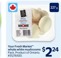 Walmart Your Fresh Market whole white mushrooms offer