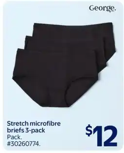 Walmart Stretch microfibre briefs 3-pack offer