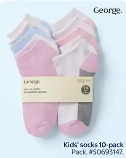 Walmart Kids' socks 10-pack offer