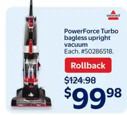 Walmart PowerForce Turbo bagless upright vacuum offer