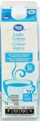 Walmart Great Value 5% cream offer