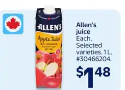 Walmart Allen's Juice offer