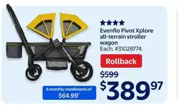 Walmart Evenflo Pivot Xplore all-terrain stroller wagon offer