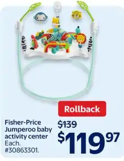 Walmart Fisher-Price Jumperoo baby activity center offer