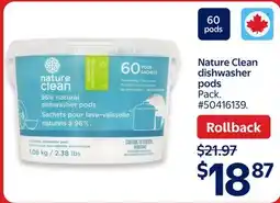 Walmart Nature Clean dishwasher pods offer