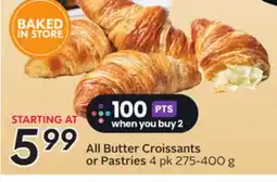 Sobeys All Butter Croissants or Pastries offer