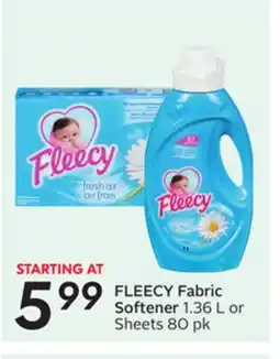 Sobeys FLEECY Fabric Softener offer