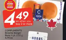 Sobeys COMPLIMENTS Brioche Burger Buns offer