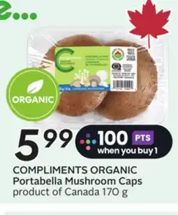 Sobeys COMPLIMENTS ORGANIC Portabella Mushroom Caps offer