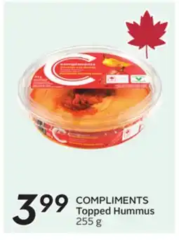 Sobeys COMPLIMENTS Topped Hummus offer