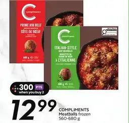 Sobeys COMPLIMENTS Meatballs offer
