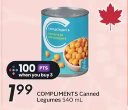Sobeys COMPLIMENTS Canned Legumes offer