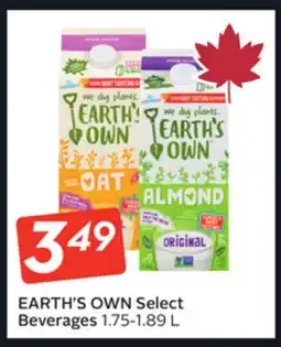 Sobeys EARTH'S OWN Select Beverages offer