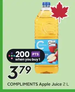 Sobeys COMPLIMENTS Apple Juice offer