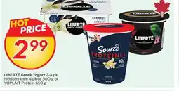 Sobeys LIBERTÉ Greek Yogurt offer