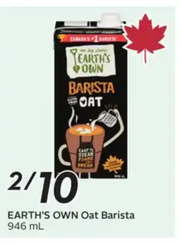 Sobeys EARTH'S OWN Oat Barista offer