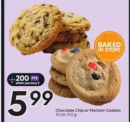 Sobeys Chocolate Chip or Monster Cookies offer