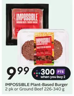 Sobeys IMPOSSIBLE Plant-Based Burger offer