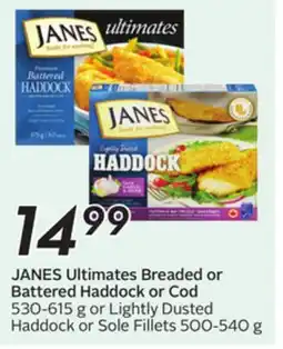 Sobeys JANES Ultimates Breaded or Battered Haddock or Cod offer