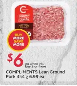Sobeys COMPLIMENTS Lean Ground Pork offer