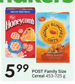 Sobeys POST Family Size Cereal offer