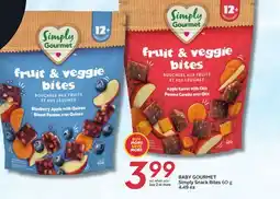 Sobeys BABY GOURMET Simply Snack Bites offer