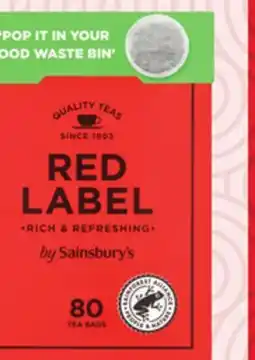 Sobeys SAINSBURY'S Red Label Tea Bags offer