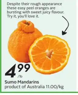 Sobeys Sumo Mandarins offer