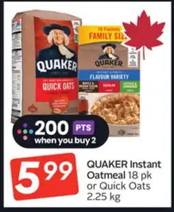 Sobeys QUAKER Instant Oatmeal offer