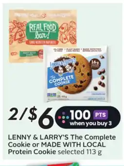 Sobeys LENNY & LARRY'S The Complete Cookie or MADE WITH LOCAL Protein Cookie offer