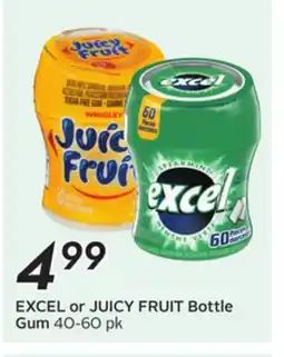 Sobeys EXCEL or JUICY FRUIT Bottle Gum offer