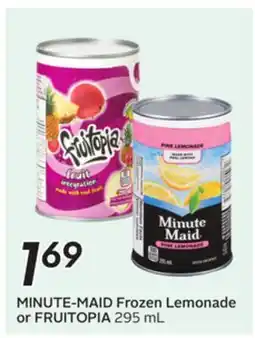 Sobeys MINUTE-MAID Frozen Lemonade or FRUITOPIA offer