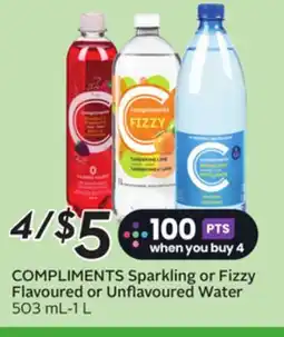 Sobeys COMPLIMENTS Sparkling or Fizzy Flavoured or Unflavoured Water offer