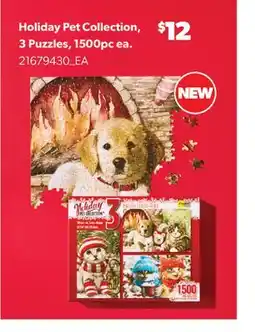 Real Canadian Superstore HOLIDAY PET COLLECTION, 3 PUZZLES, 1500PC EA offer