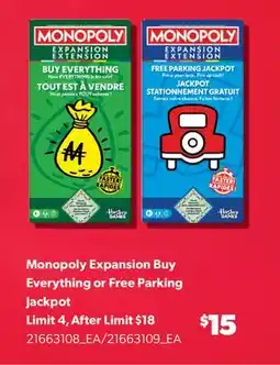 Real Canadian Superstore MONOPOLY EXPANSION BUY EVERYTHING OR FREE PARKING JACKPOT offer