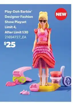 Real Canadian Superstore PLAY-DOH BARBIE DESIGNER FASHION SHOW PLAYSET offer