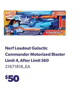 Real Canadian Superstore NERF LOADOUT GALACTIC COMMANDER MOTORIZED BLASTER offer