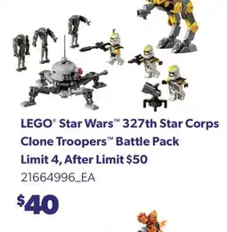 Real Canadian Superstore LEGO STAR WARS 327TH STAR CORPS CLONE TROOPERS BATTLE PACK offer