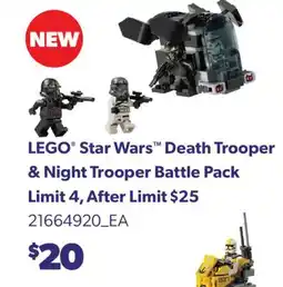 Real Canadian Superstore LEGO STAR WARS DEATH TROOPER & NIGHT TROOPER BATTLE PACK offer