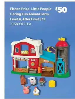 Real Canadian Superstore FISHER-PRICE LITTLE PEOPLE CARING FUN ANIMAL FARM offer