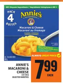 Food Basics ANNIE'S MACARONI & CHEESE offer