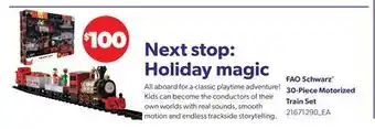 Real Canadian Superstore FAO SCHWARZ 30-PIECE MOTORIZED TRAIN SET offer