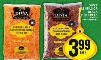 Food Basics DIVYA LENTILS OR BLACK CHICK PEAS offer