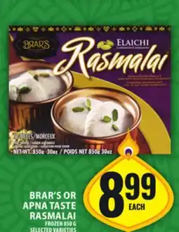 Food Basics BRAR'S OR APNA TASTE RASMALAI offer